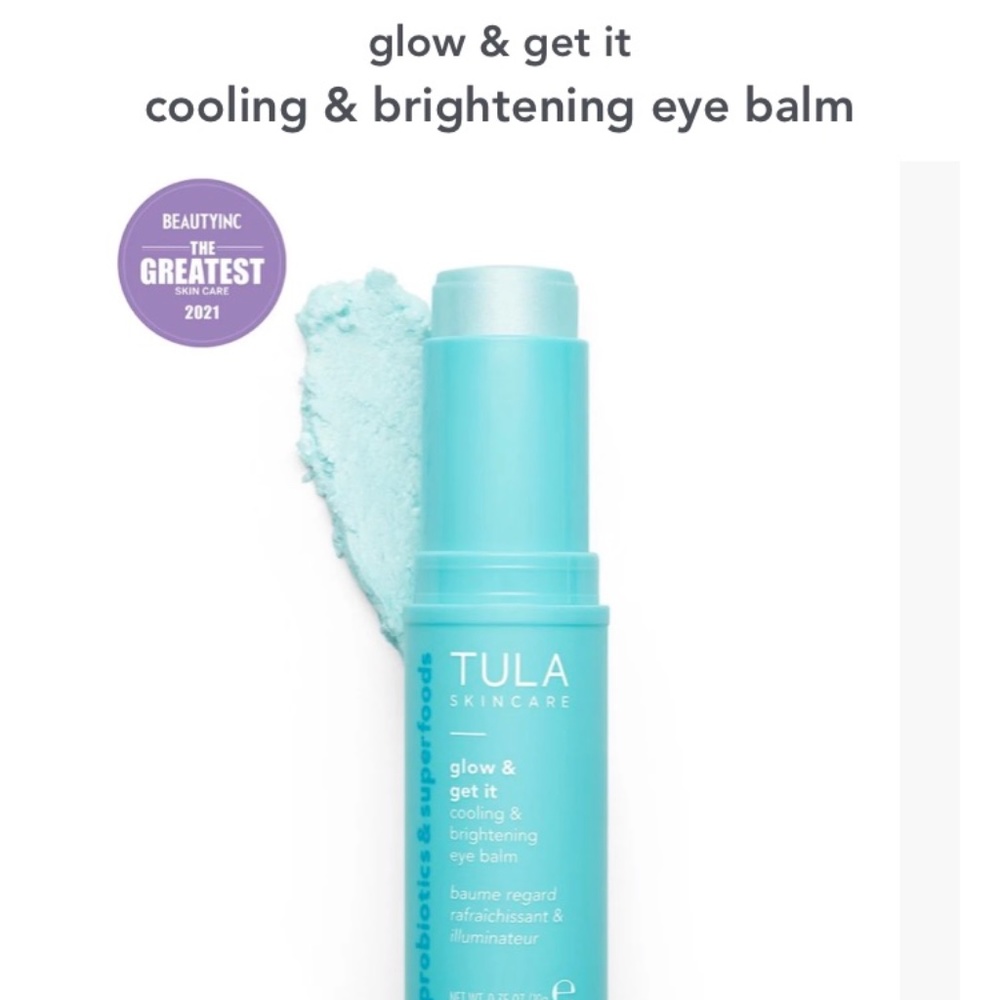 Tula glow & get it eye cooling balm